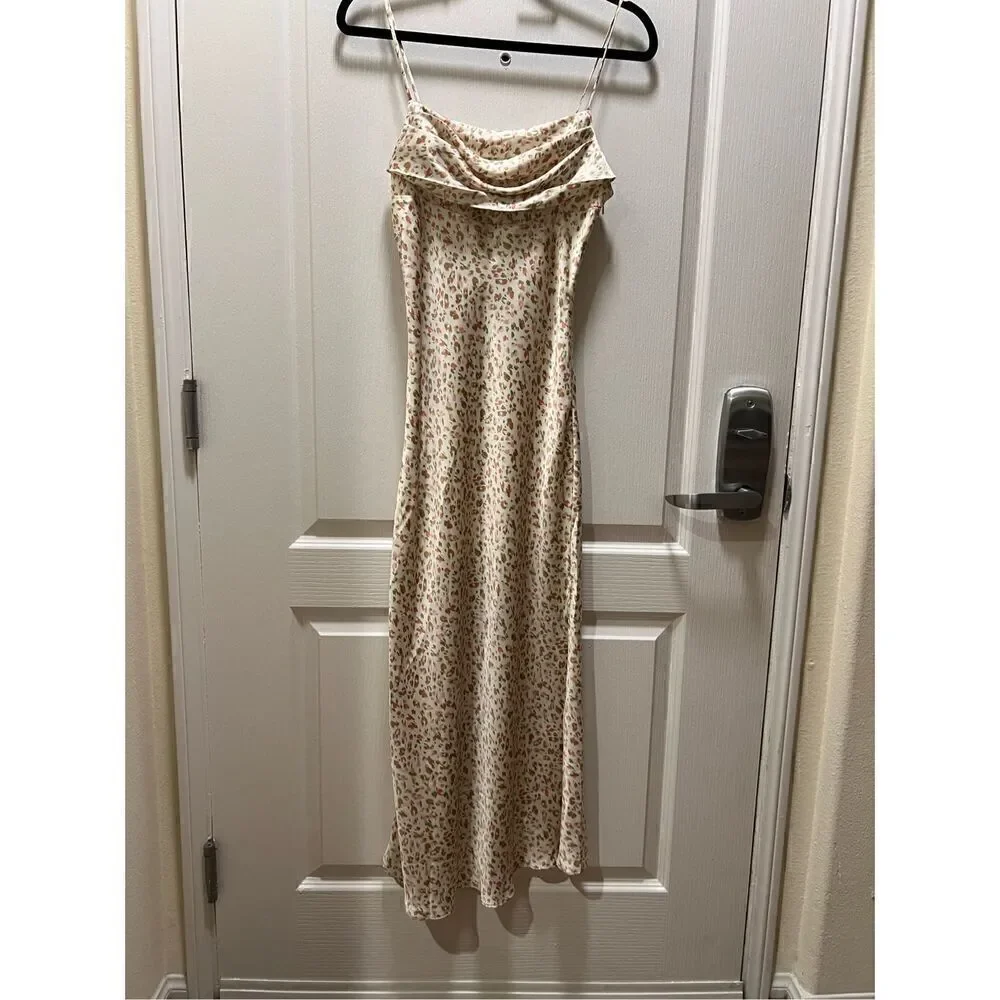 RESET BY JANE Ava Green & pink pastel print Midi Dress size S NWOT$139 - Picture 5 of 9